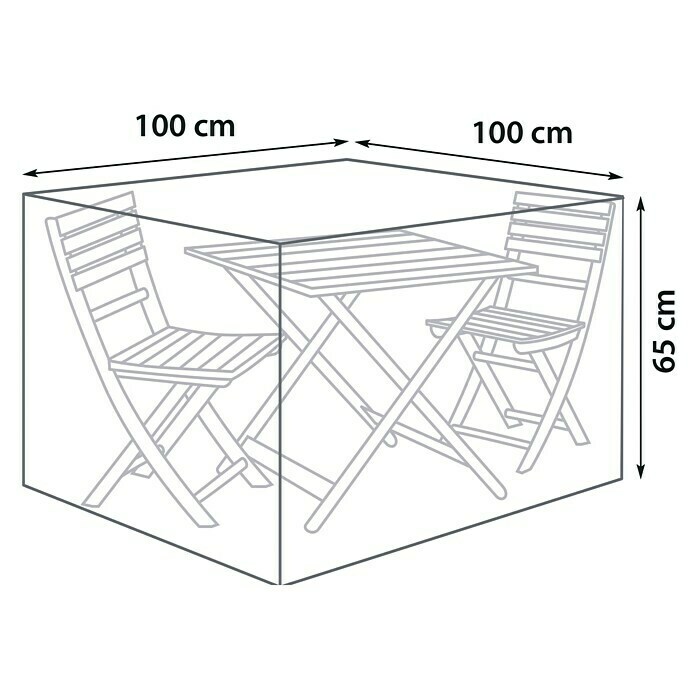 Sunfun Funda protectora para juego de balcón (Ø x Al: 100 x 65 cm)