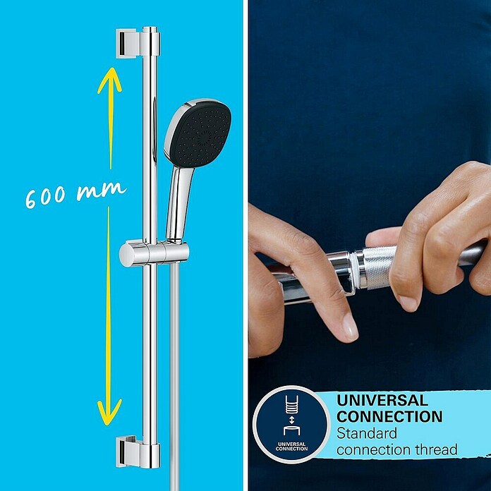 Grohe QuickFix Conjunto de ducha Vitalio Confort (Número de tipos de chorro: 3 ud., Cromo) | BAUHAUS