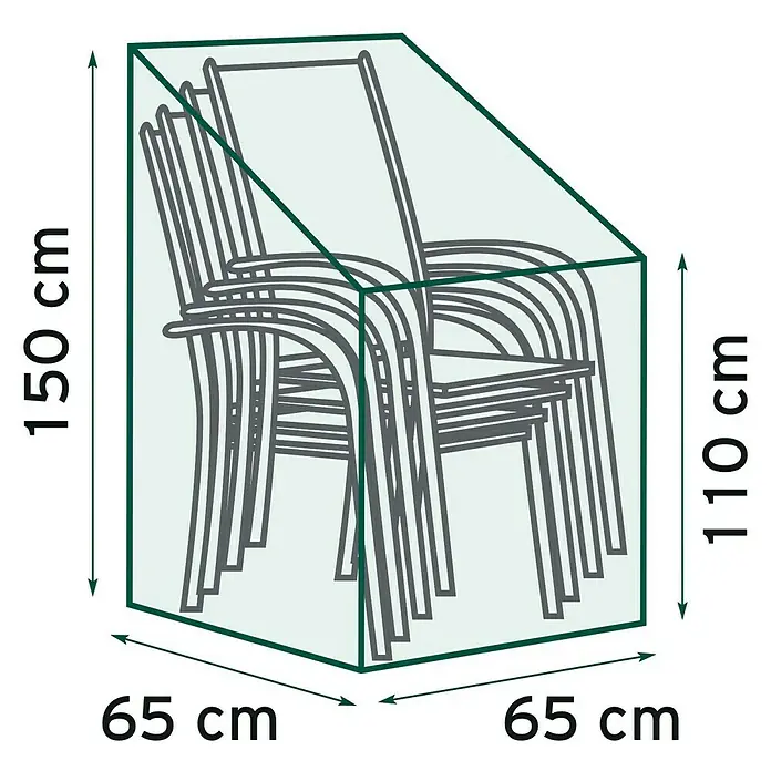 Copertura Protettiva Per Sedie Impilabili Da Giardino In Polipropilene 61x68x107 Cm 81957613