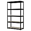 Regalux Metallregal (H x B x T: 179 x 90 x 40 cm, Traglast pro Boden: 175 kg, Anzahl Böden: 5 Stk., Stecken, Schwarz) | BAUHAUS