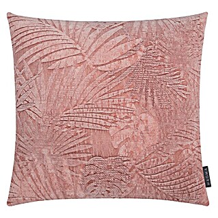 Kissen Jacquard (Floral, Terracotta, 50 x 50 cm, Vorderseite: 64 % Viskose, 36 % Baumwolle)