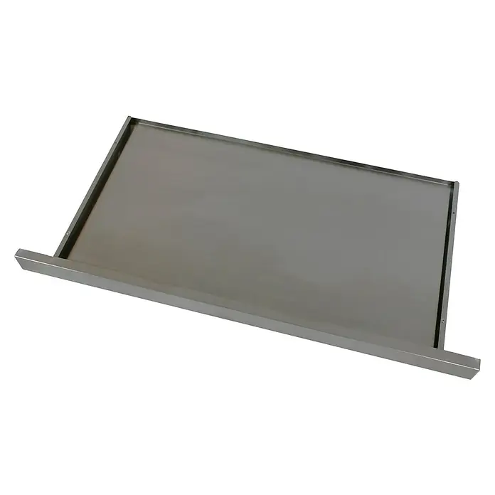 Fettauffangblech Cliff - Passend für: 6 Brenner Kingstone Gasgrill Cliff Built In / Kingstone Gasgrill 605-2 Built In - Blechtablett aus Edelstahl. Vielseitig einsetzbar in Küche, Lager oder Werkstatt, robust und langlebig für diverse Anwendungen.