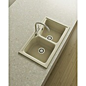 Poalgi Fregadero encastrable doble City Hekla (86 x 51 cm, Material compuesto, Pumice) | BAUHAUS