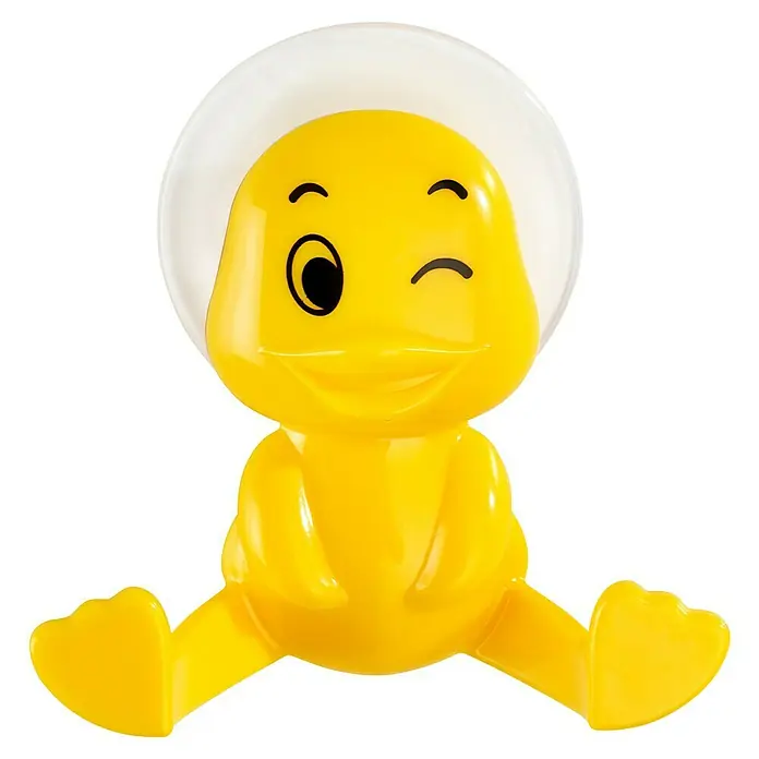 Wenko Toallero de gancho Pato - Amarillo - Huevera de pato amarillo con un guiño juguetón y una expresión divertida, perfecta para la hora del desayuno.