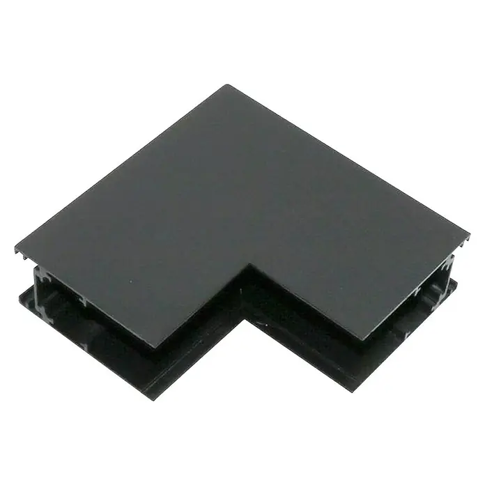 Led Hispania Conector magnético de ángulo invertido - 5 ud., Aluminio - Perfil angular negro para conectar dos perfiles en un ángulo de 90 grados. Ideal para construcciones que requieren estabilidad y precisión.