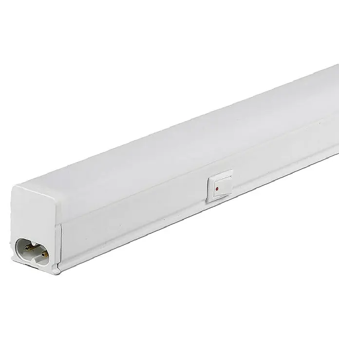 Led Hispania Regleta LED T5 - 5 W, L x An x Al: 2,2 x 3,5 x 30 cm, Blanco - Luz blanca bajo mueble con interruptor integrado y conexión para tubo fluorescente. Ideal para cocina o taller.