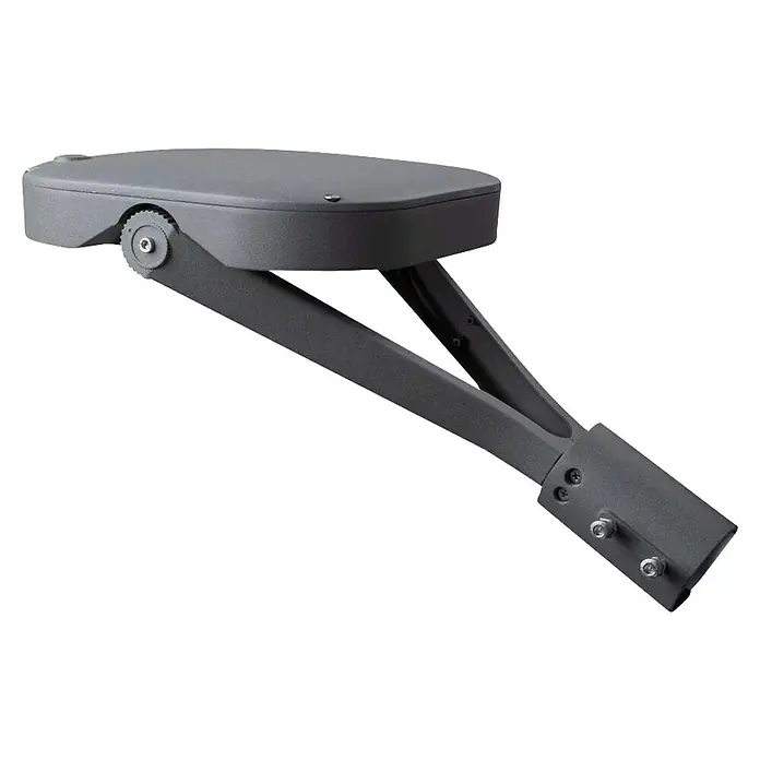 Panaled Farola LED Sunset - 50 W, 44,1 x 30,1 x 30,1 cm, Gris, 4.000 K, 8.350 lm, IP65 - Primer plano de una farola gris con brazo ajustable para una iluminación óptima. Ideal para espacios exteriores.
