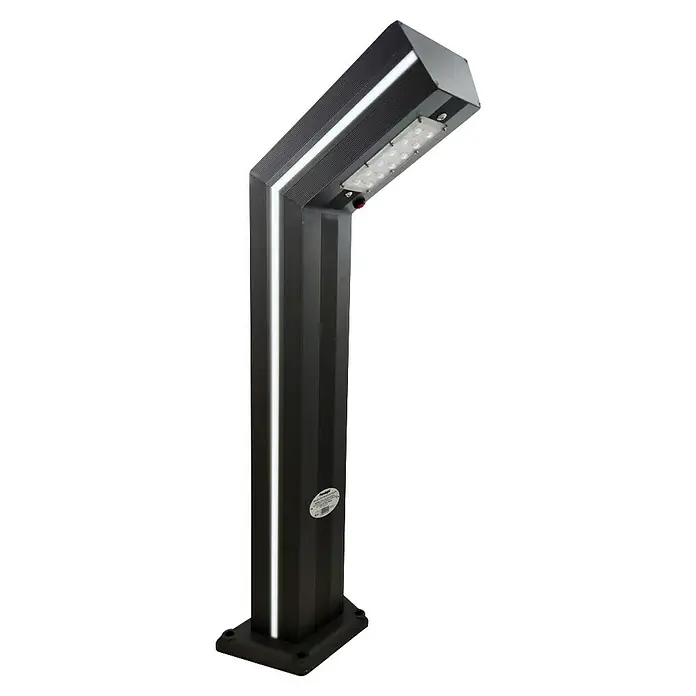 Panalight Sobremuro exterior solar Nalón - 2 W, Color del marco: Negro - Elegante luminaria exterior negra con iluminación LED. Moderna y robusta, ofrece una iluminación ambiental para espacios exteriores.