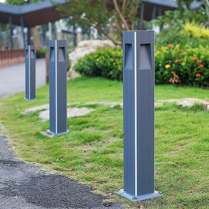 Led Hispania Sobremuro exterior Kubik (3 ud., 12 W, Negro, 12 x 12 x 80 cm) | BAUHAUS