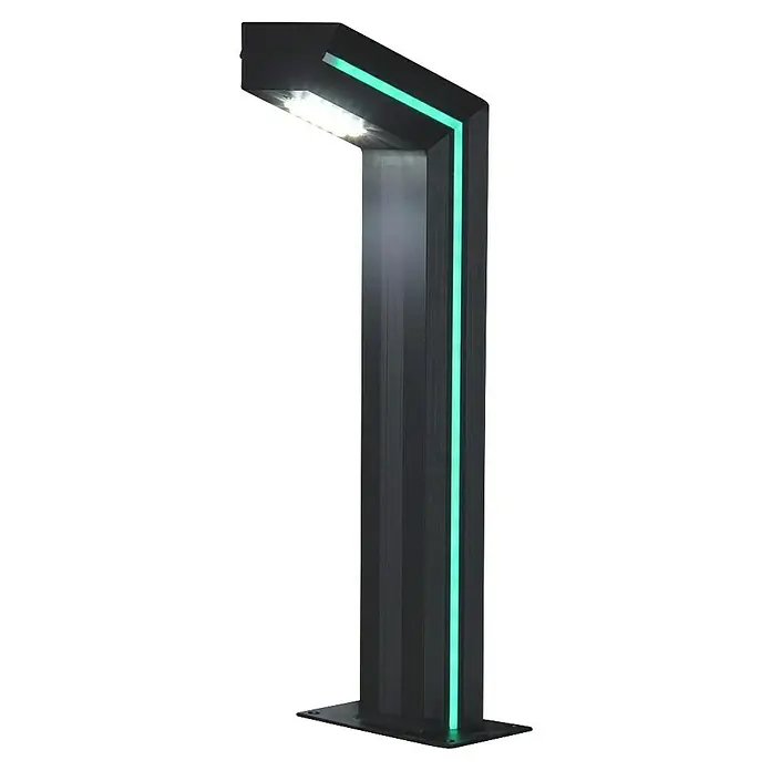 Led Hispania Sobremuro exterior Hook - 3 ud., 10 W, Negro, 8 x 15 x 80 cm - Lámpara de exterior moderna con diseño elegante y luz de acento verde. Perfecta para iluminación con estilo en el jardín o terraza.