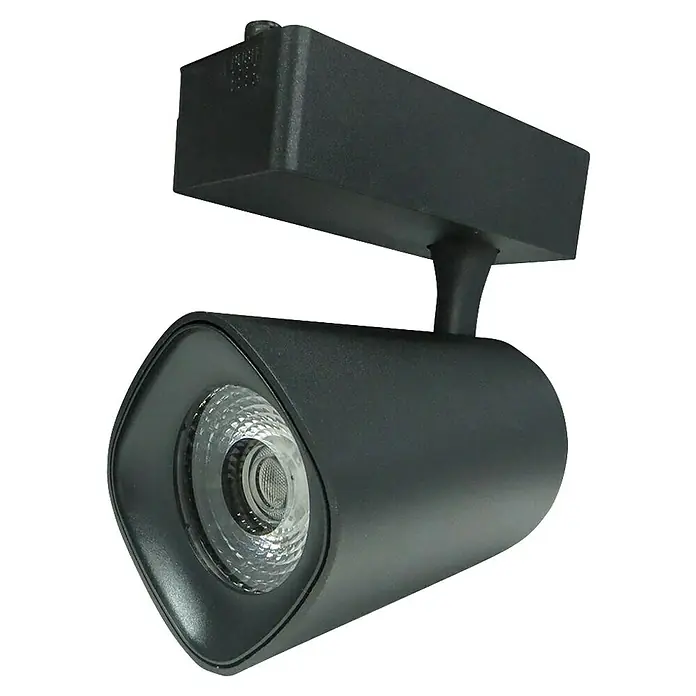 Led Hispania Foco LED para riel Nor - 40 W, Blanco cálido, 5 ud., Negro, 3.000 K - Foco LED negro para montaje en techo, perfecto para iluminación dirigida. El diseño moderno se integra perfectamente en cualquier habitación.