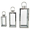Boltze Metall-Laterne Caruso II (Silber, 1 Stk., Abmessungen: 13x12x29cm) | BAUHAUS