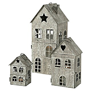 Boltze Laterne Kalana (L x B x H: 10 x 10 x 12 cm, Grau)
