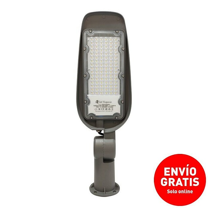 Panalight Farola LED Eko (50 W, 8 x 15,12 x 48,65 cm, Gris, 5.000 lm, 4.000 K, IP65) | BAUHAUS