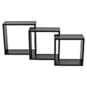 BHP Wandregal-Set Simple (Belastbarkeit: 5 kg, Schwarz, 3-tlg.)