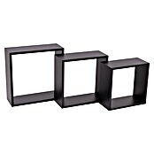 BHP Wandregal-Set Simple (Belastbarkeit: 5 kg, Schwarz, 3-tlg.)