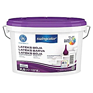swingcolor Lateks barva (Bela, Svilnati sijaj, 2,5 l, Ne vsebuje konzervansov.)