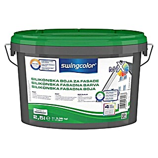 swingcolor Silikonska fasadna barva (Bela, 2,5 l, Mat)