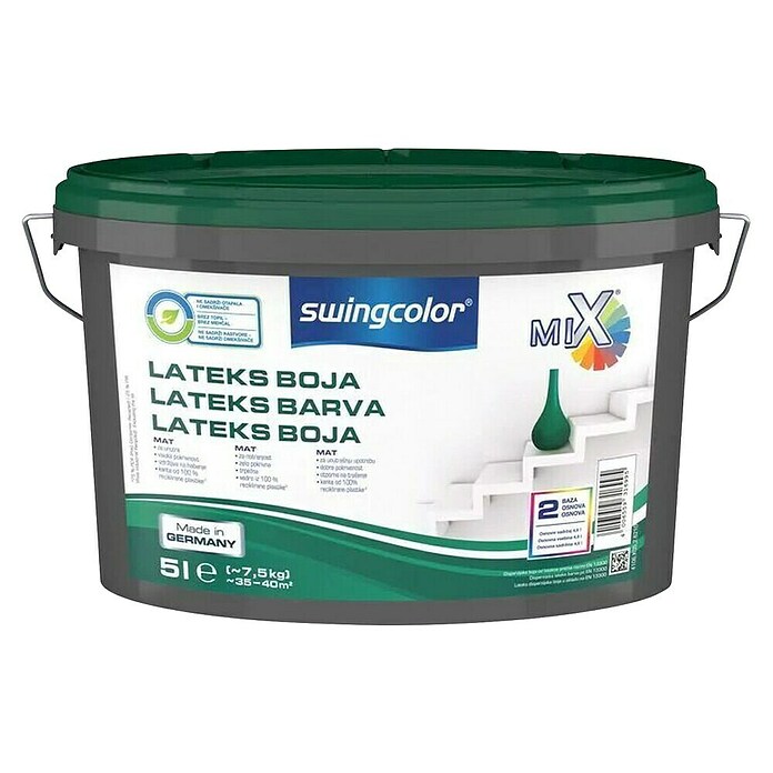 swingcolor Lateks barva za notranje prostore  (Bela, Mat, 5 l) | 5892 - MIX Innenfarben | HADF - Farbmischanlage | HAD - Farben | HA - Farben | H - Innendeko/Farben | BAUHAUS