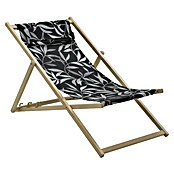 Madison Stolica za plažu Fergus Black  (Crna, Sastav materijala: 50 % pamuk, 45 % poliester, 5 % ostalo, drvo) | BAUHAUS