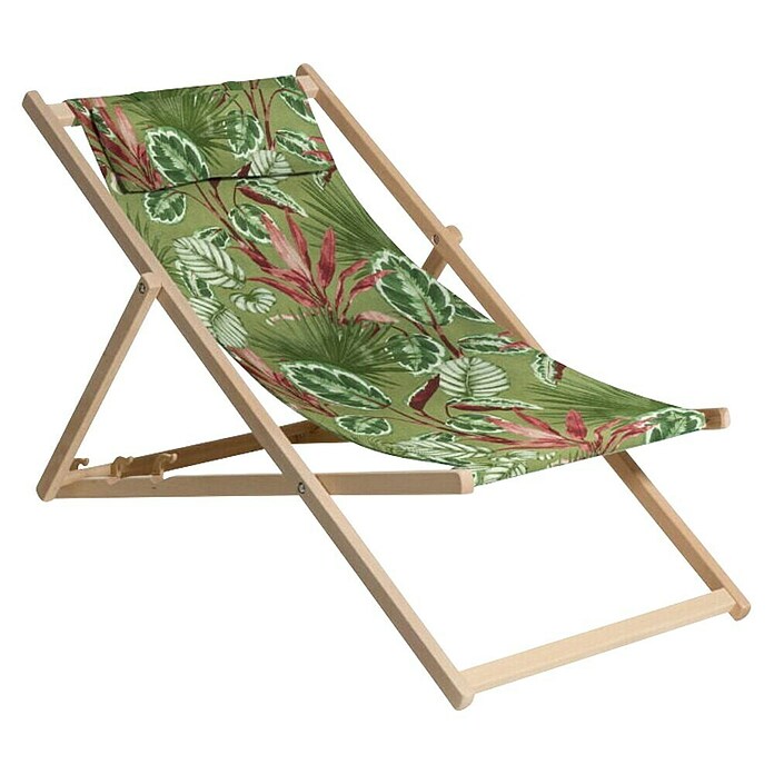 Madison Stol za na plažo Cala Green  (Zelena, Sestava materiala prevleke: 50 % bombaž, 45 % poliester, 5 % ostalo) | 8241 - Stühle Holz | ICAB - Sommermöbel Stühle | ICA - Sommermöbel | IC - Freizeit im Garten | I - Stadtgarten | BAUHAUS