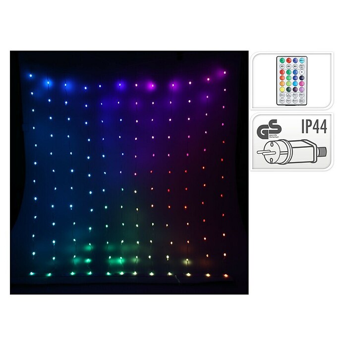 Decoratieve led-kerstverlichting Lichtgordijn 400 LED (Op netstroom, Led, Aantal lichtbronnen: 400 st.) | BAUHAUS