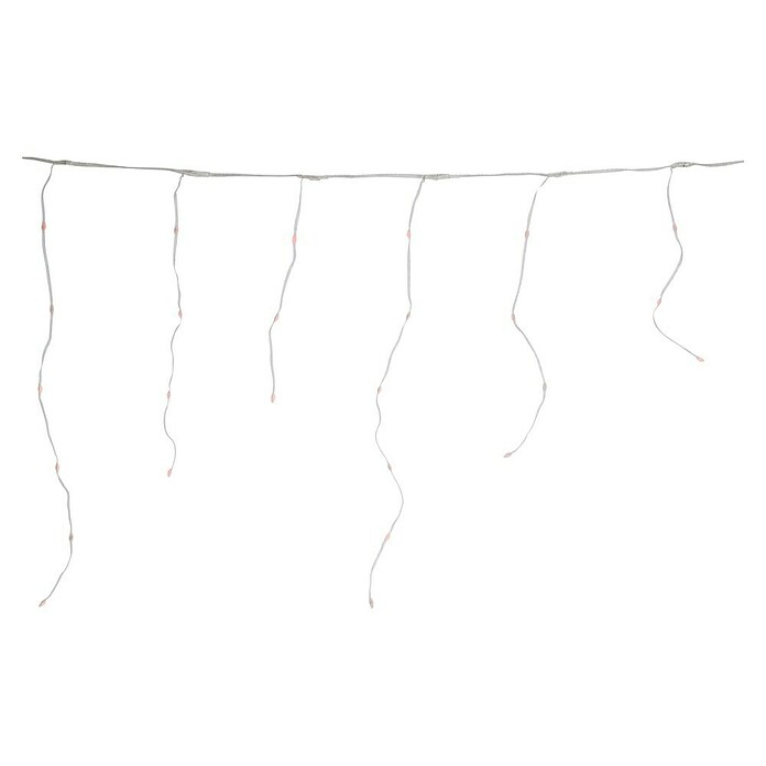 Decoratieve led-kerstverlichting Ijspegelgordijn 85 LED (Zwart, Op netstroom, Led, Aantal lichtbronnen: 85 st., Lengte: 3 m) | BAUHAUS