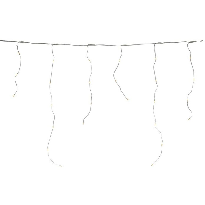 Decoratieve led-kerstverlichting Ijspegels 85 LED (Zwart, Op netstroom, Led, Aantal lichtbronnen: 85 st., 3 m) | BAUHAUS