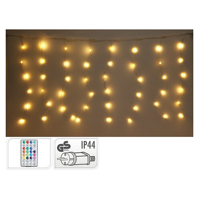 Led-lichtgordijn LED 240 (Zwart, Op netstroom, Led, Aantal lichtbronnen: 240 st.) | BAUHAUS