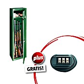 Waffenschrank GUN-5 (Geeignet für: Gemeinsame Aufbewahrung von Waffen und Munition, Zylinderschloss, Halterungen: 5, Einwandig)