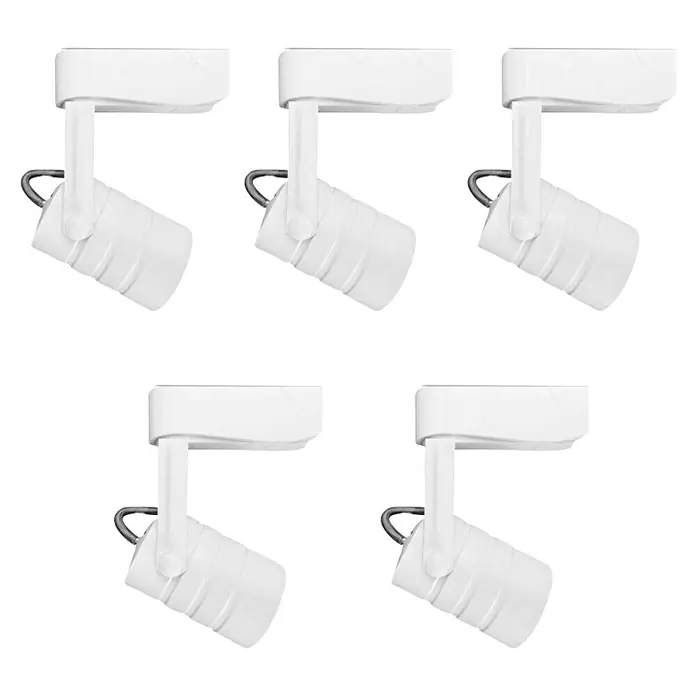 Led Hispania Foco para riel monofásico - Ø x Al: 5,5 x 13,5 cm, Blanco, 5 ud. - Focos LED blancos para montaje en techo, ideales para interiores modernos. Ofrecen luz dirigida y una solución de iluminación elegante.