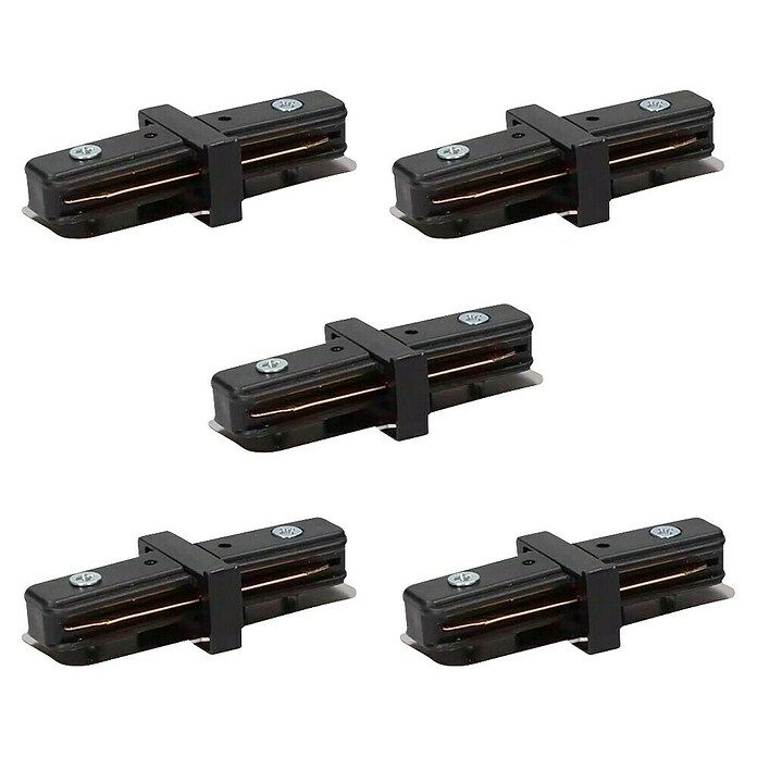 Led Hispania Conector monofásico (3,3 x 3,3 x 7,7 cm, Negro, 5 ud.) | BAUHAUS
