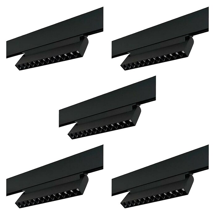 Panaled Carril magnético Soria (12 W, Negro, 5 ud.) | BAUHAUS