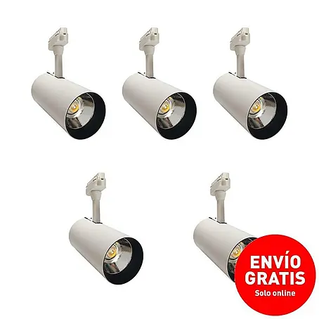 Led Hispania  Foco LED para riel bifásico Aveiro