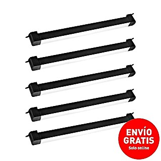 Led Hispania Regleta LED para riel lineal (24 W, Negro, 2 x 3,5 x 49 cm, 5 ud.)