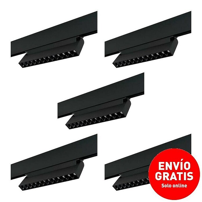 Panaled Carril magnético Soria (12 W, Negro, 5 ud.) | BAUHAUS