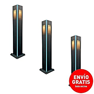 Led Hispania Sobremuro exterior Kubik (3 ud., 12 W, Negro, 12 x 12 x 80 cm)