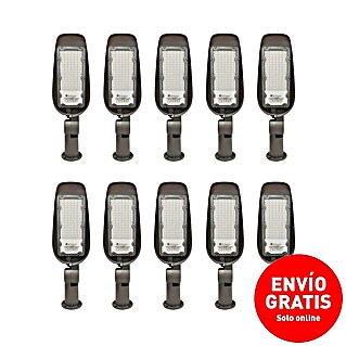 Led Hispania Farola LED Eko (50 W, 8 x 15,12 x 48,65 cm, Gris, 5.000 lm, 4.000 K, 10 ud.)
