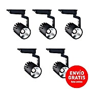 Led Hispania Foco LED para riel Prat (30 W, 10 x 20 cm, Negro, 5 ud.) | BAUHAUS