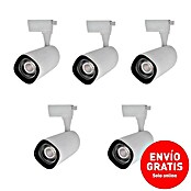 Led Hispania Foco LED para riel Nor (40 W, Blanco cálido, 5 ud., Blanco, 3.000 K) | BAUHAUS