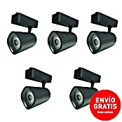 Led Hispania Foco LED para riel Nor (40 W, Blanco cálido, 5 ud., Negro, 3.000 K) | BAUHAUS