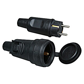 Kopp Stecker (Gummi, IP44, Klappdeckel)