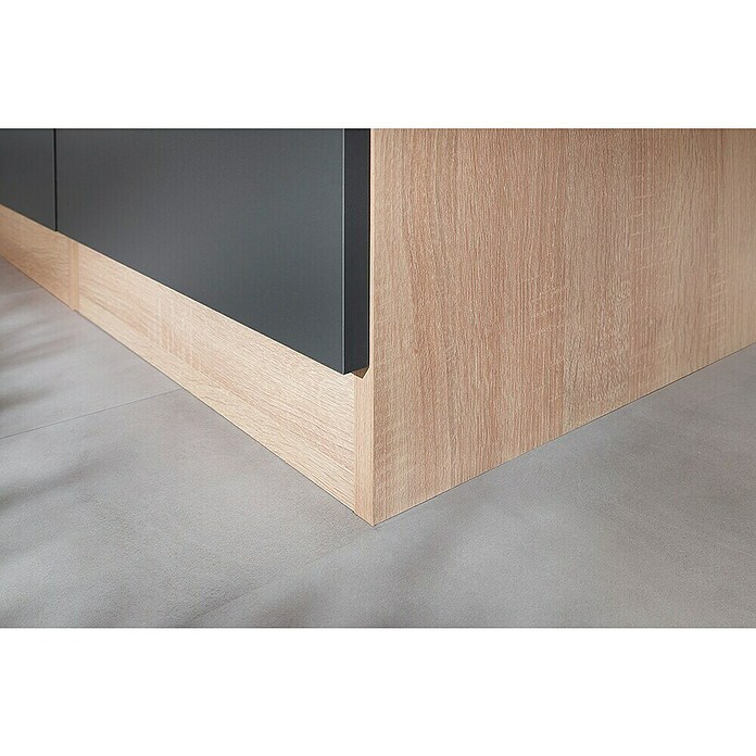 Respekta Merle Küchen-Set (100 x 60 x 200 cm, Grau/Glas) | BAUHAUS