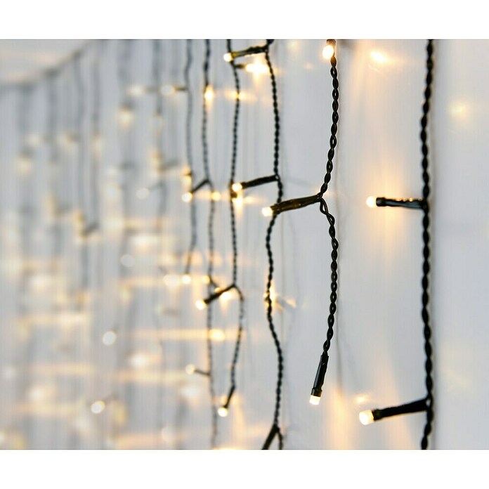 Decoratieve led-kerstverlichting Ijspegel 12 m (Zwart, Led, Aantal lichtbronnen: 360 st.) | BAUHAUS
