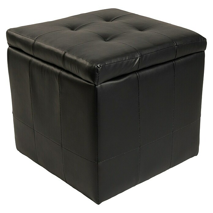 Puf Kubo Store (L x An x Al: 40 x 40 x 41 cm, Negro) | BAUHAUS