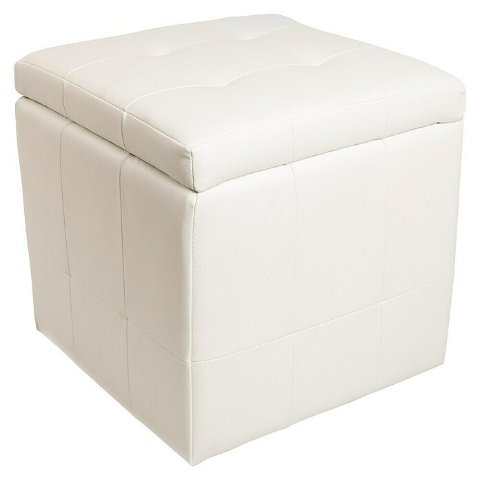 Puf Kubo Store (L x An x Al: 40 x 40 x 41 cm, Blanco) | BAUHAUS
