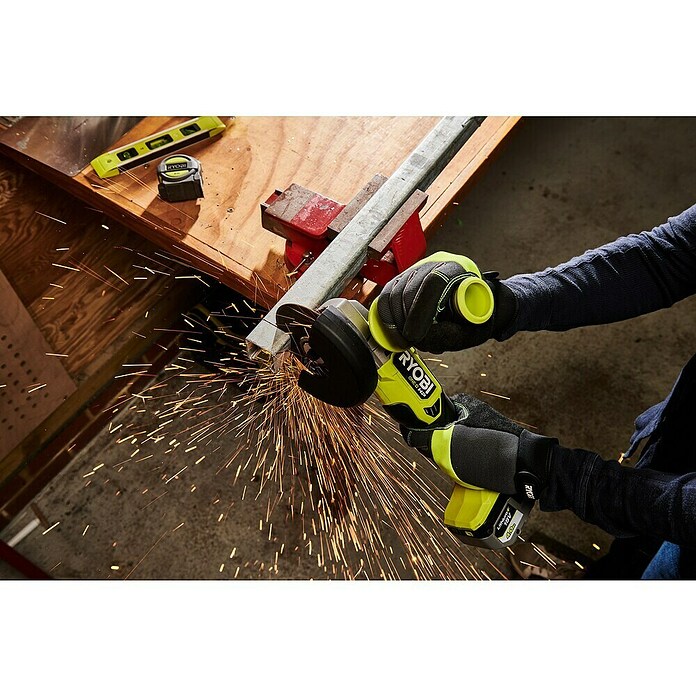 Ryobi ONE+HP Haakse accuslijper RAG18X125-0 (Excl. accu, Schijfdiameter: 125 mm) | BAUHAUS