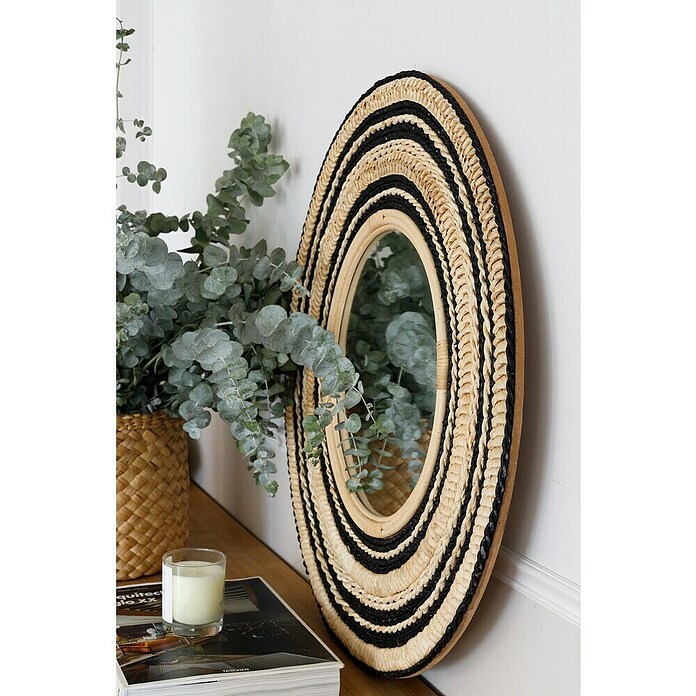 Espejo de pared Nahua (Diámetro: 70 cm, Natural) | BAUHAUS