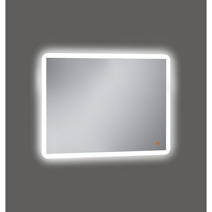 Camargue Espejo con luz Milan (60 x 75 cm, Cromo, Bandeja)