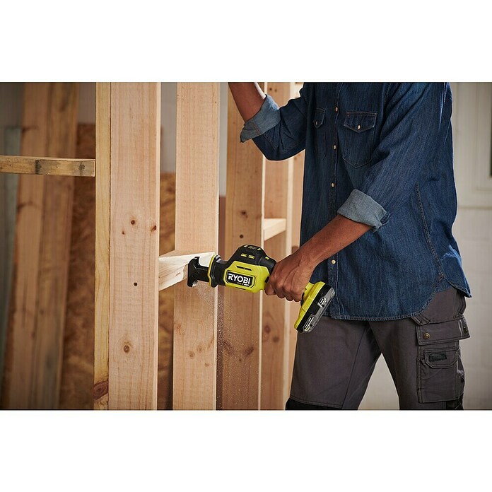 Ryobi ONE+HP Akku-Säbelsäge RRS18C1-0 (18 V, Ohne Akku, Leerlaufdrehzahl: 0 U/min - 3 200 U/min, Hublänge: 23 mm) | BAUHAUS